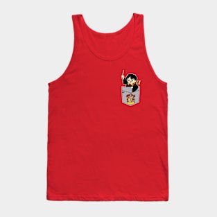 Boy with Scar on Forehead Pouchie Shirt - In Pocket Tank Top